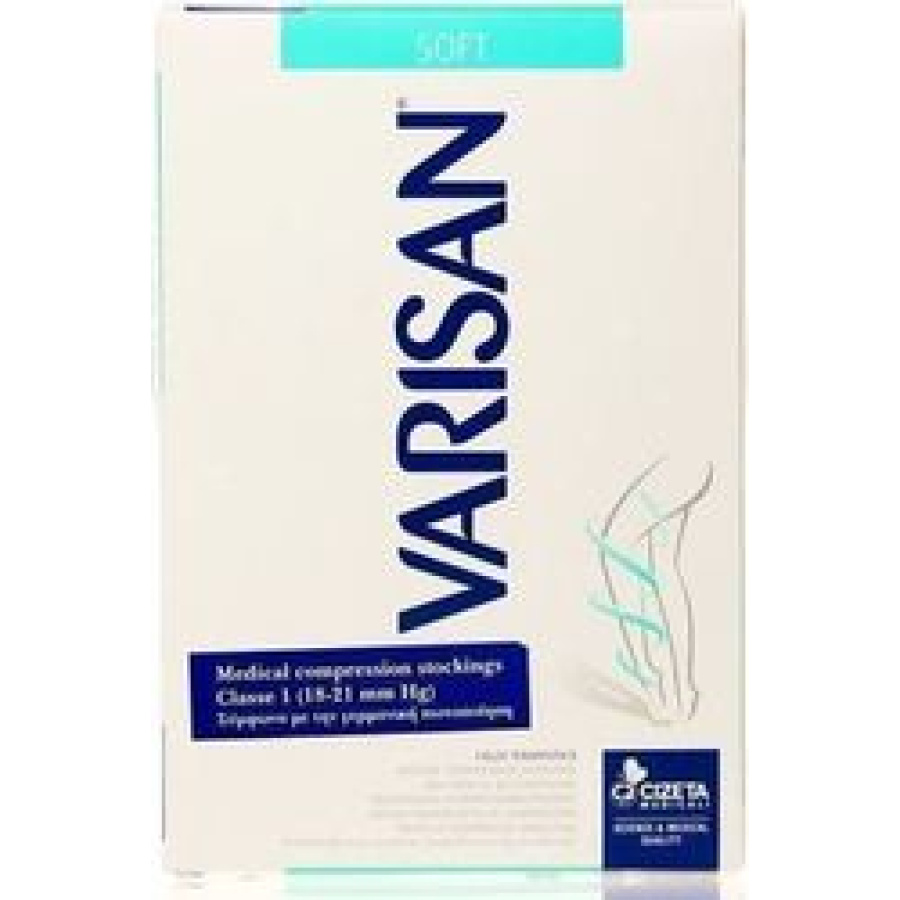 Varisan Soft Θεραπευτική Κάλτσα Κάτω Γόνατος 10-15mmHg Μαύρη