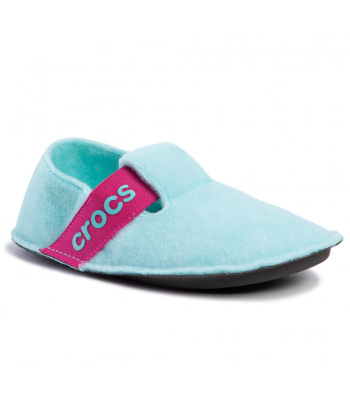 Crocs 205349-409 Παιδική Χειμωνιάτικη Παντόφλα Ice Blue Crocs