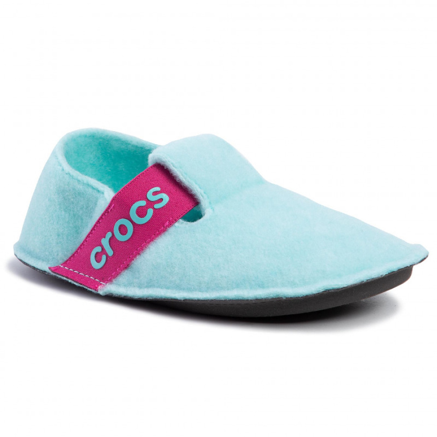 Crocs 205349-409 Παιδική Χειμωνιάτικη Παντόφλα Ice Blue Crocs