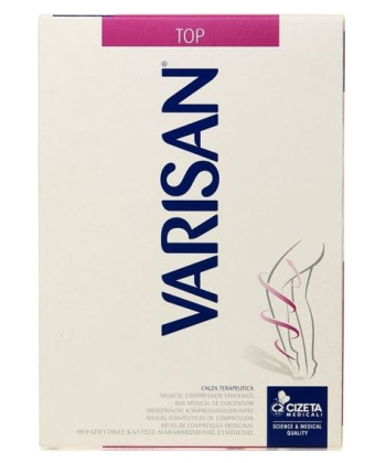 Varisan Top Normal Ccl1 Nero - Κάλτσες Κάτω Γόνατος Διαβαθμισμένης Συμπίεσης Ανοιχτά δάκτυλα (Χρώμα Μαύρο) 18-21 mmHg