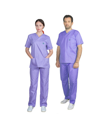 Alezi Σετ Παντελόνι & Μπλούζα Unisex σε Μωβ Χρώμα SCRUB-UNISEX-VIOLET