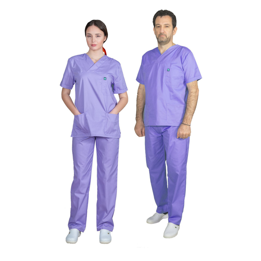 Alezi Σετ Παντελόνι & Μπλούζα Unisex σε Μωβ Χρώμα SCRUB-UNISEX-VIOLET