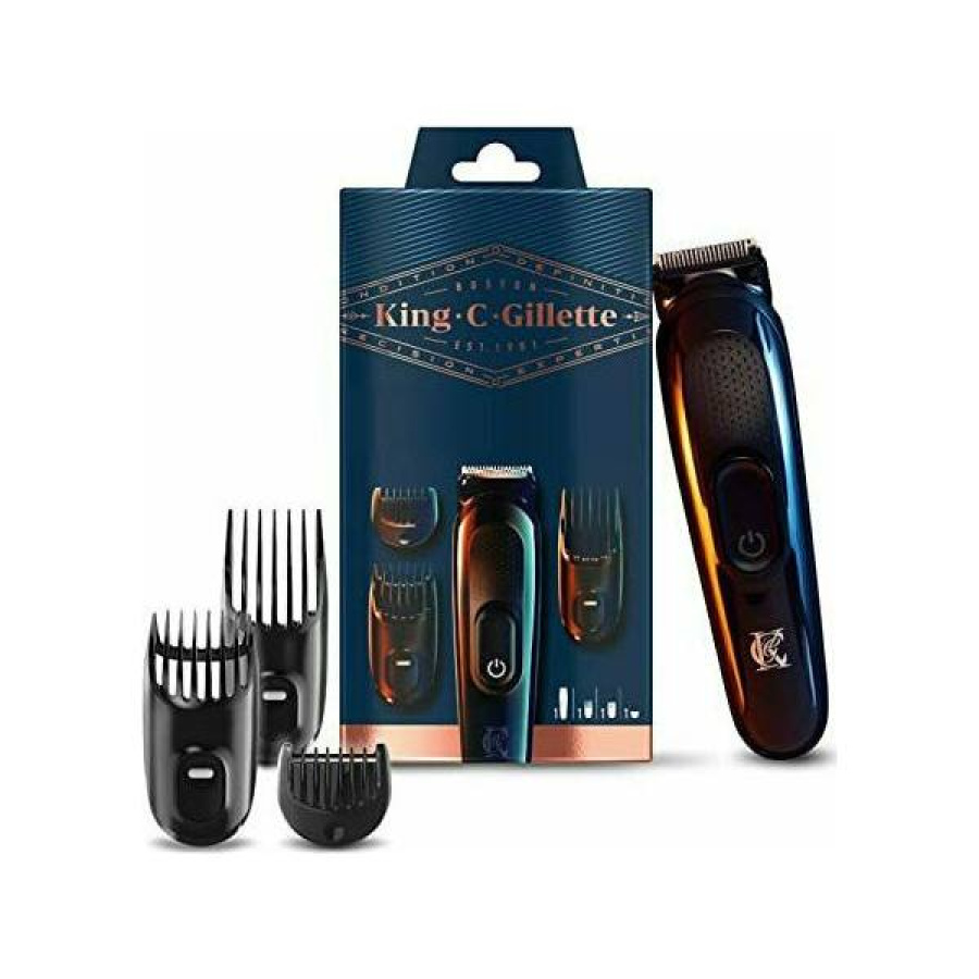 Gillette Ξυριστική Μηχανή Προσώπου Επαναφορτιζόμενη με 3 Ανταλλακτικές Κεφαλές Gillette King C Beard Trimmer