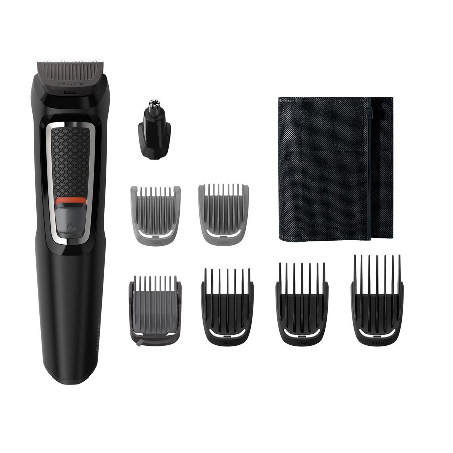 Philips Multigroom Series 3000 8 in 1 Σετ Επαναφορτιζόμενης Κουρευτικής Μηχανής Μαύρο MG3730/15