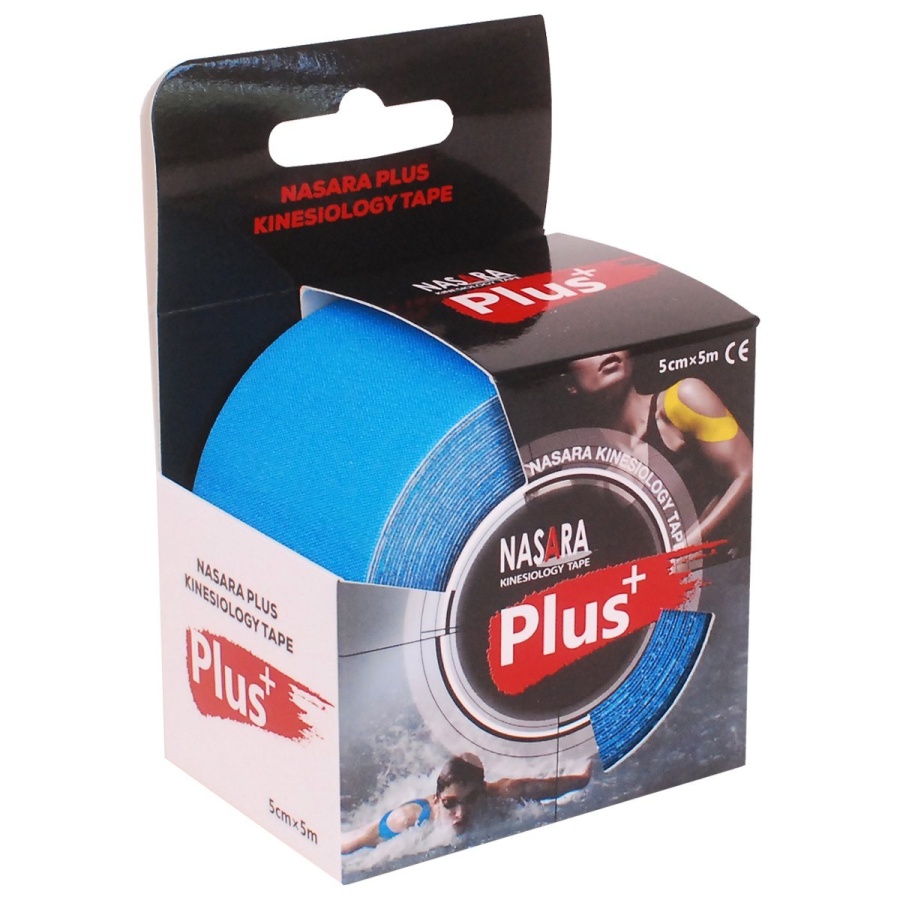 Tape Plus Nasara Κινησιοθεραπείας Αδιάβροχος 5cm x 5m Μπλε Alfacare