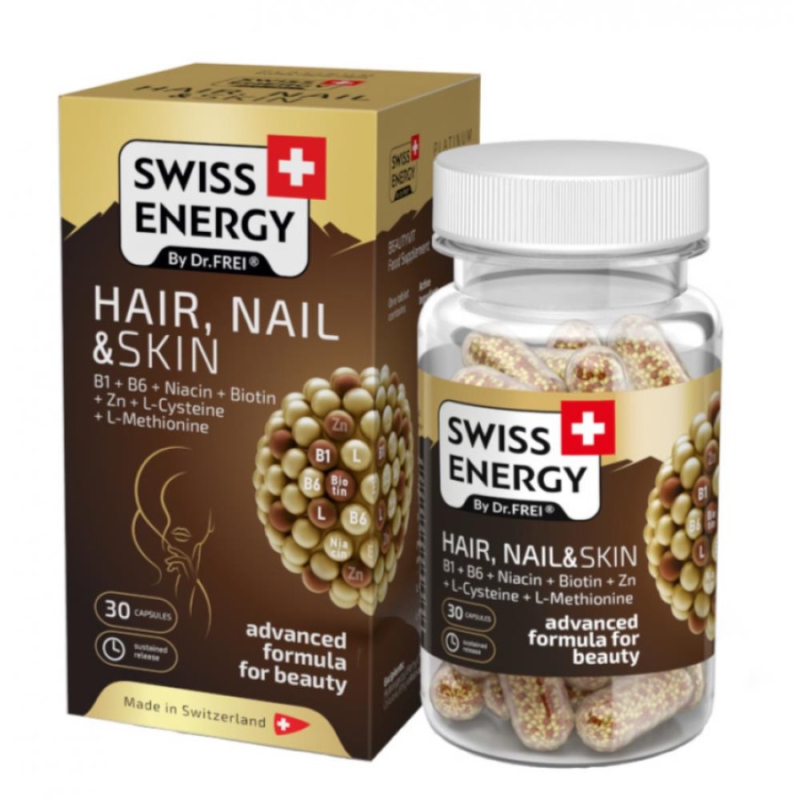 Βιταμίνη Hair, Nail and Skin (30 κάψουλες) Swiss Energy